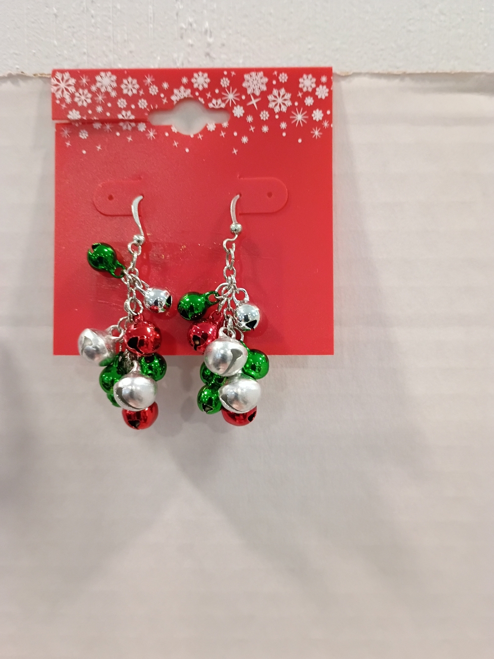 Kohl's Jingle Bell Cluster Earrings - Red, Green & Silver